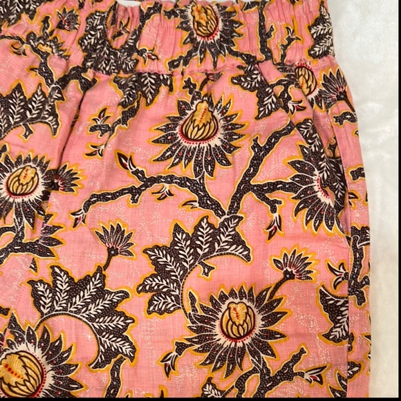 ALC 100% Linen Henry Print Colorful Floral Pants Block Print in Size 6 - Picture 6 of 16